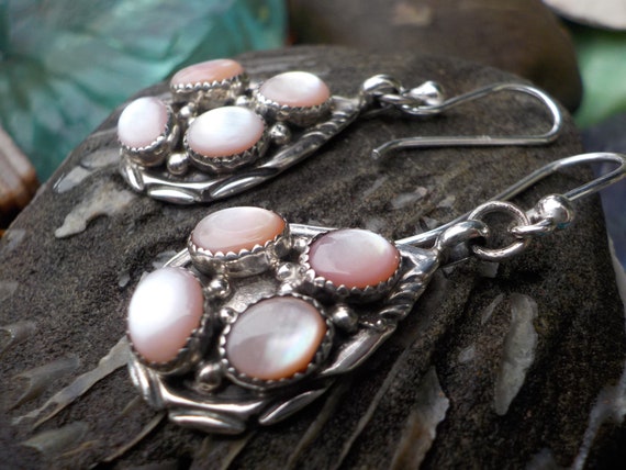 Pretty Pink Mother of Pearl Vintage Native America