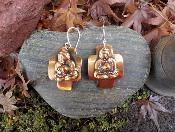 Small Happy Buddha Earrings Small Happy Buddha Earrings