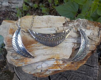 Ella Peter Vintage Navajo Sterling and Turquoise Bear Claw