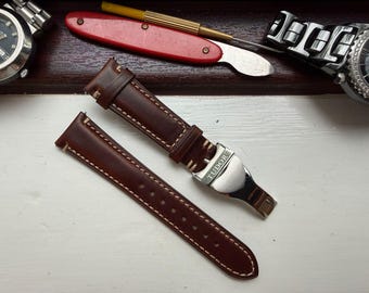 Tudor Oyster Strap Braun Uhrenarmband Einsatz 19/20/21/22 mm