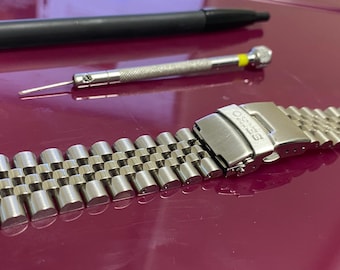 Seiko 20mm/22mm Jubilee Stainless Steel Wrist Watch Strap Solid