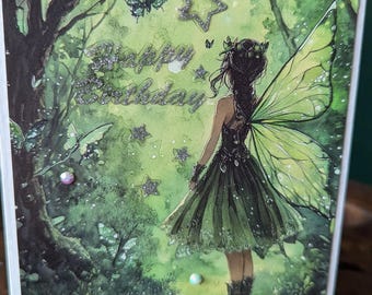 A6 Size Fairy Birthday Card.