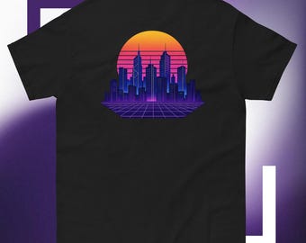 Camiseta retro cyberpunk urbana / Camiseta gráfica vaporwave