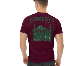 Wald Grafik T-Shirt: Unisex Baumwolle T-Shirt