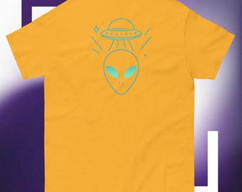 Neon Alien UFO T-Shirt | Cotton Streetwear Tee