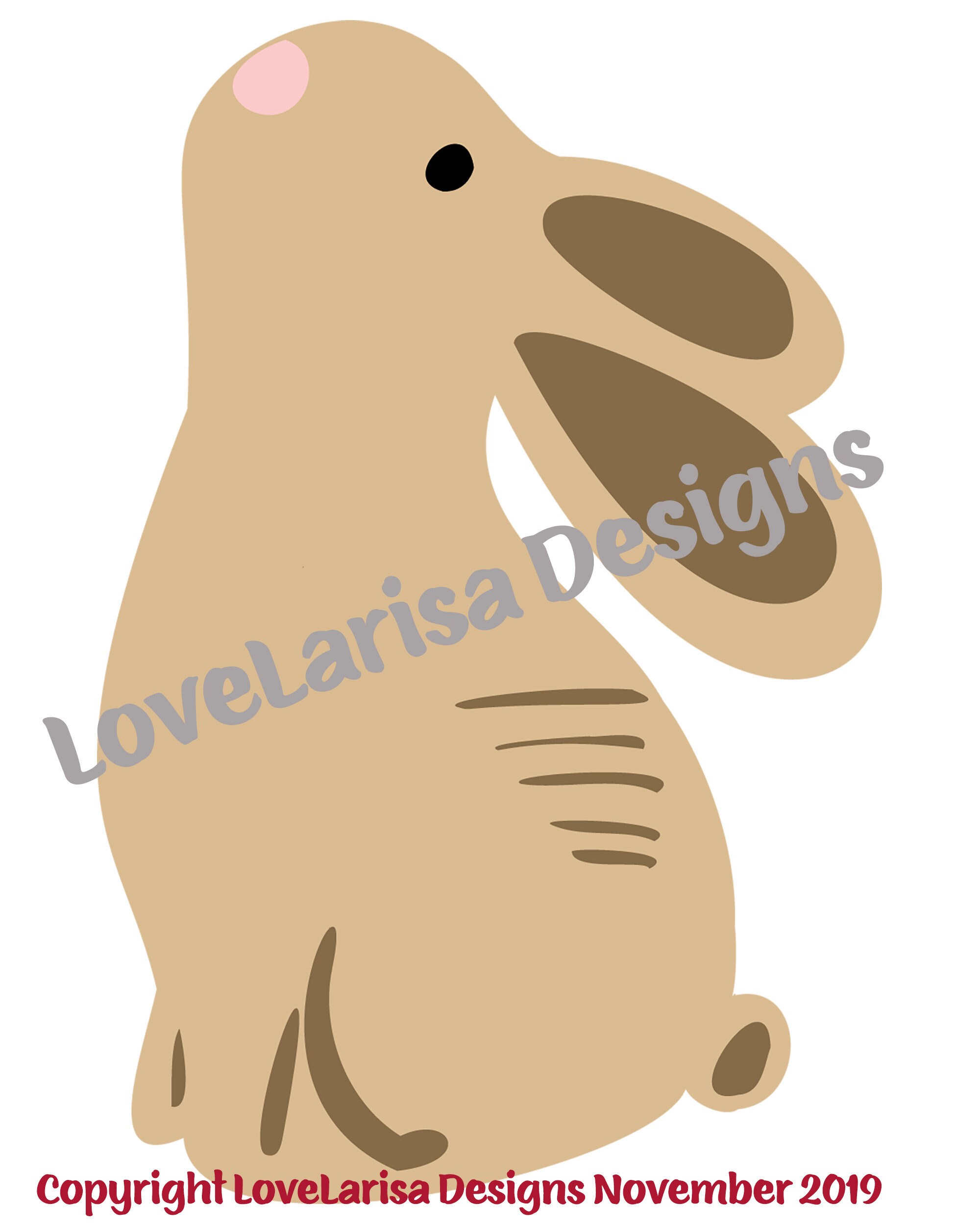 Download Bunny Layered Svg Image For Cricut Machines Etsy