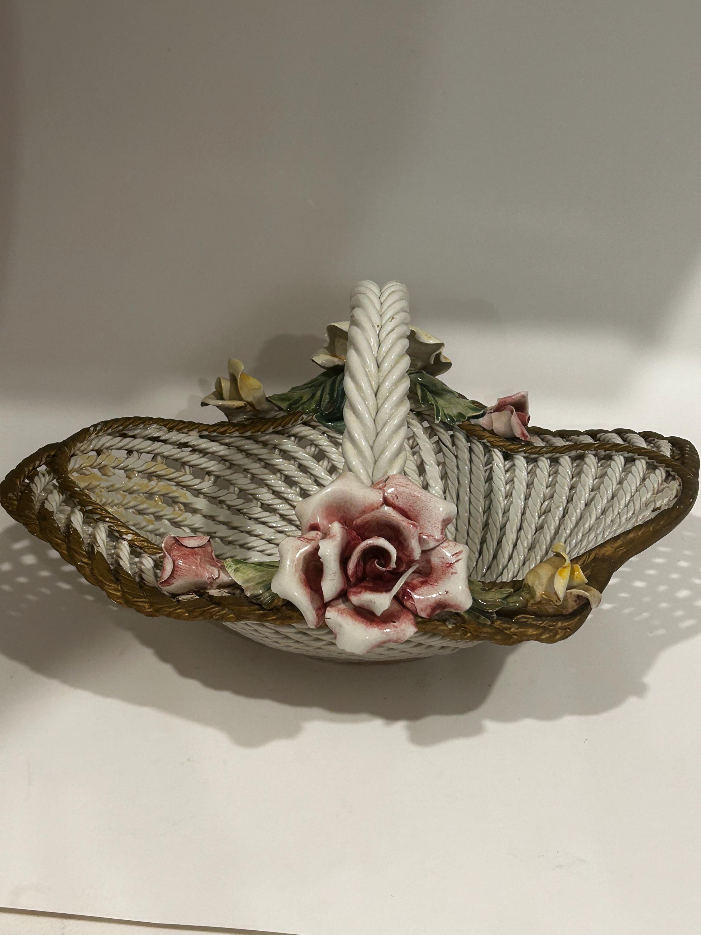 Porcelain Basket Roses - Etsy