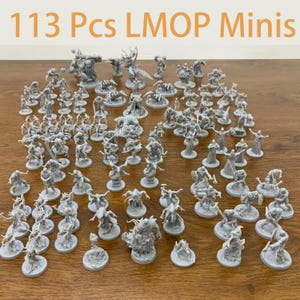 Conjunto completo de miniaturas para RPG de mesa DND Lmop Minis Lost Mine of Phandelver com monstros e aventura.