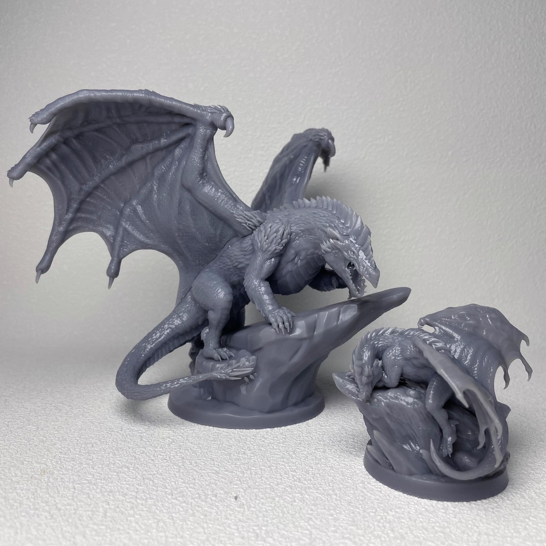 DND Young White Dragon Miniature Wyrmling White Dragon Minis Models 3D ...