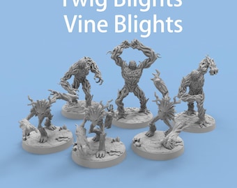 6 pezzi D&D Rami Viti Piaghe Forestali Alberi Mostro Miniature Stampate in 3D Dipingibili Miniature per TRPG