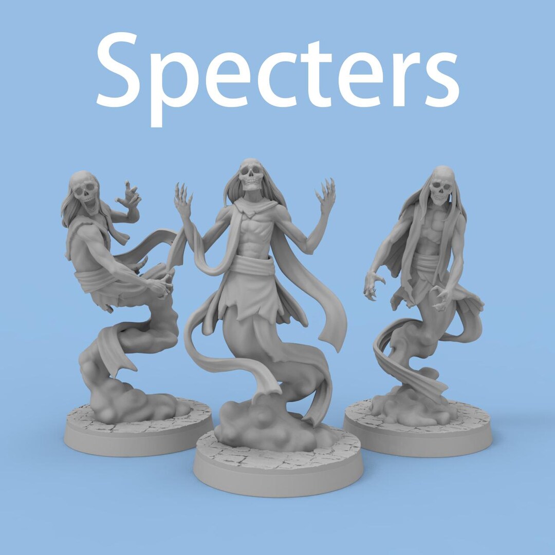 3 Pcs DND Specters Miniature Paintable 3D Printed Models for TRPG ...