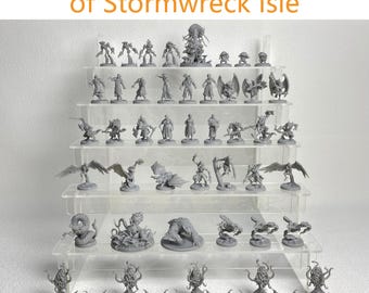 52 piezas DND Dragons of Stormwreck Isle Minis Figura completa de monstruo de aventura Juego de rol en miniatura de mesa
