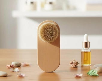 Brosse sèche pour le visage | Drainage lymphatique | 100 % naturel | Sans plastique