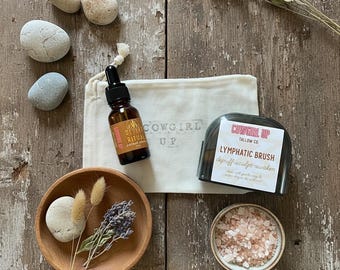 Facial Dry Brush And Fountain Of Youth Serum Set | Lymphatic Drainage, Face Sculpting