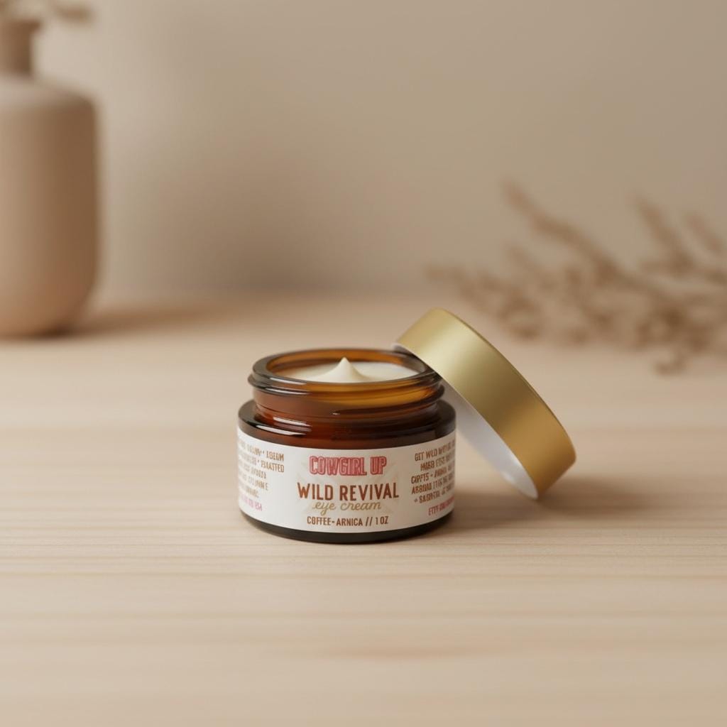 Arnica Infused Tallow Eye Cream Whipped Grass Fed Beef Tallow and Coffee Under Eye Treatment