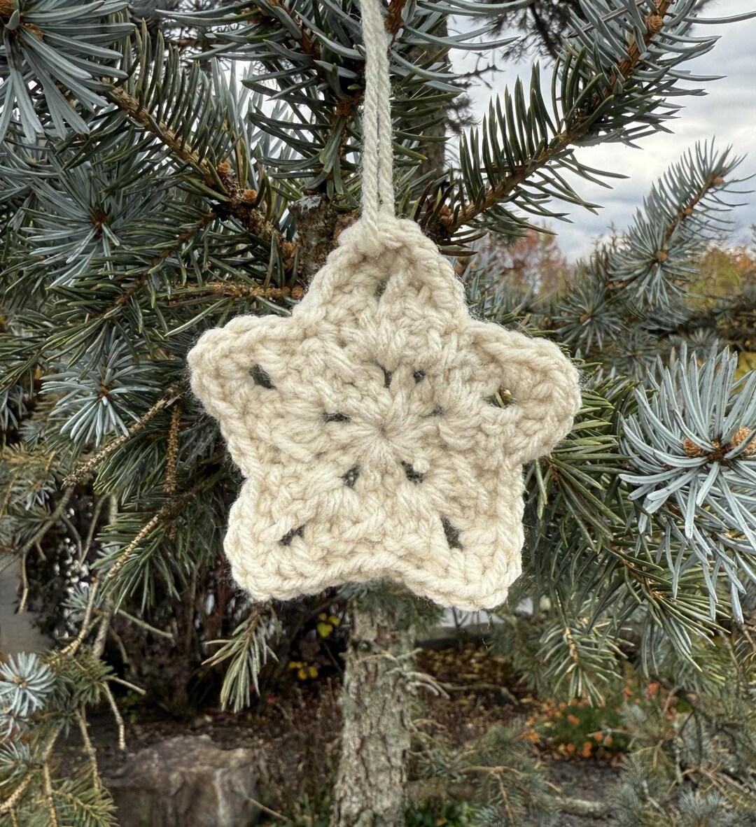 5 Pack Handmade Star Ornaments Crochet Christmas Tree Decoration - Etsy