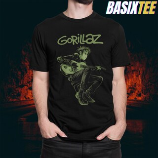 Gorillaz Felpa Con Cappuccio Uomo – Logo Band, Collezione Ufficiale EMP, Nero Regular