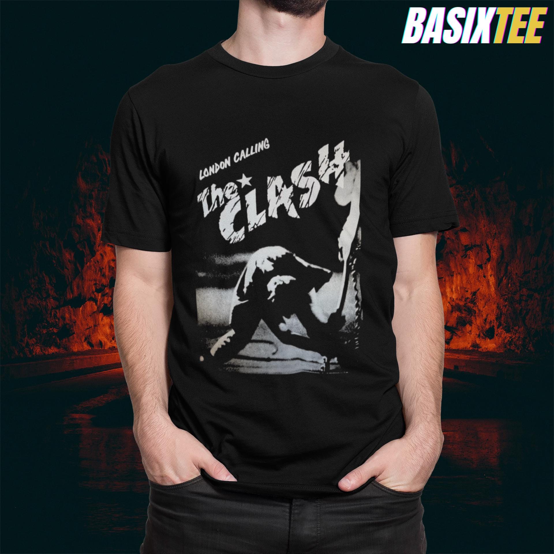 The Clash – Maglietta Rock The Casbah, Maglietta Clash, Maglietta Clash, Maglietta Clash, Regali Per Gli Amanti Della Musica - Italia - Foto 8