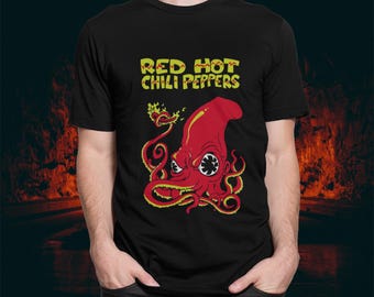 Red Hot Chili Peppers Octopus Graphic T-Shirt – Unisex Rocker Tee