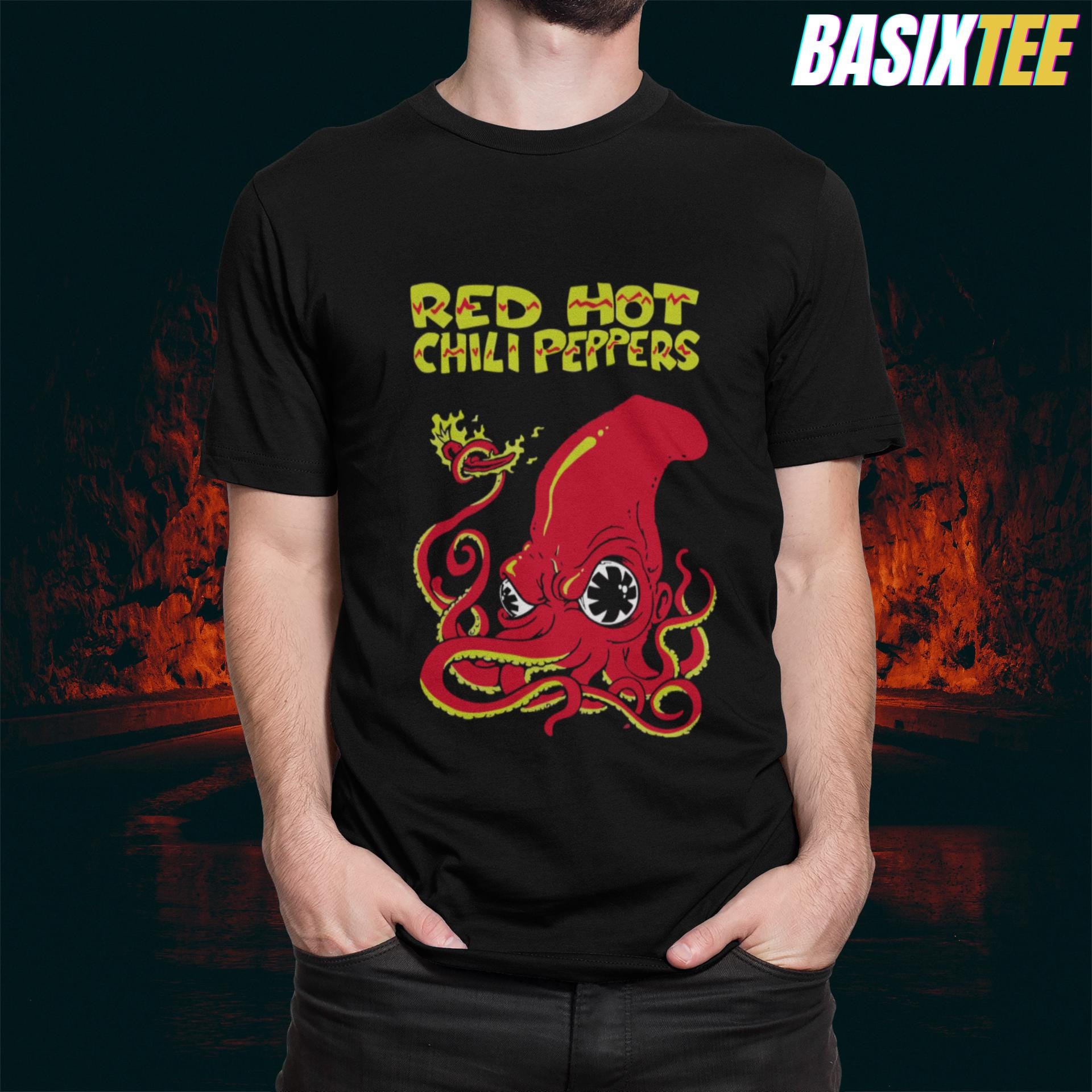 Red Hot Chili Peppers Shirt With Octopus - Etsy
