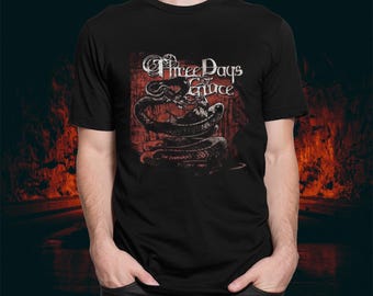 Three Days Grace グラフィックTシャツ ブラック Three Days Grace Graphic T-Shirt, Men's and Women's Sizes (TDG