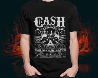 Maglietta Uomo Johnny Cash The Man Comes Around - Ufficiale, Colore Nero, Taglia S