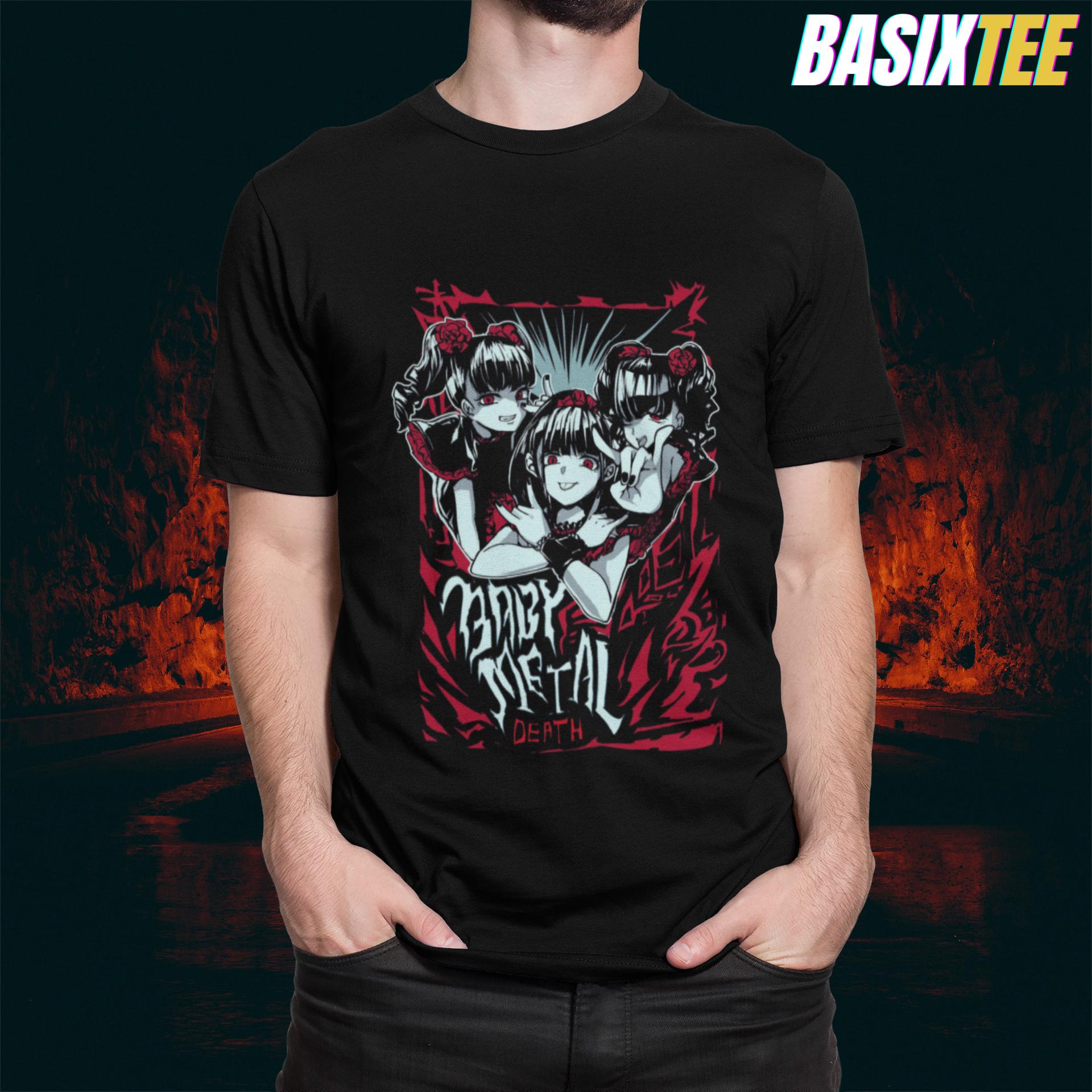 T-Shirt BABYMETAL Metal Dawn - Noir - Coton Gildan - Taille Unisexe - Neuf Sans Étiquettes