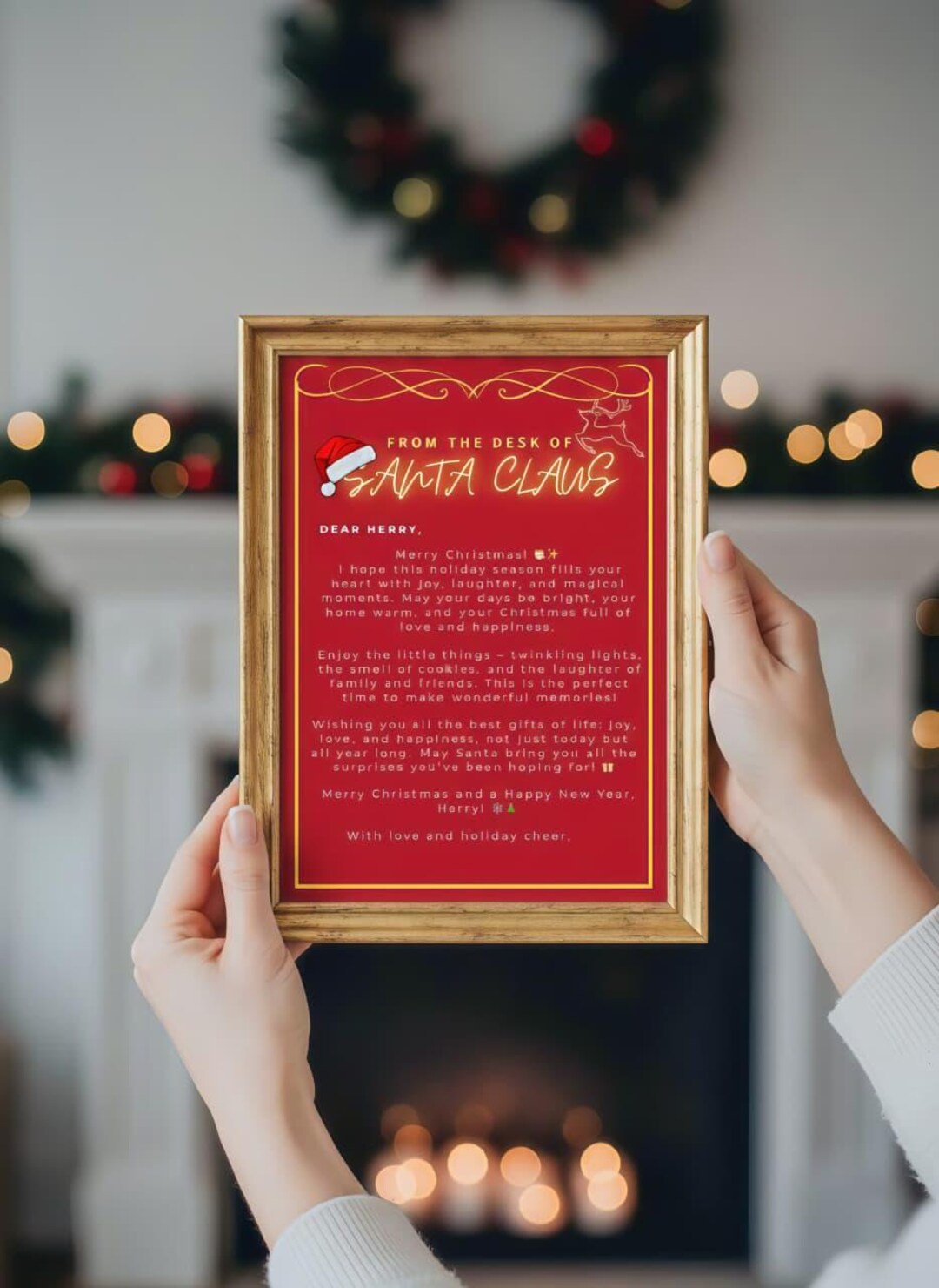 Editable Santa Letter Template, Personalized Letter Gif, Christmas Eve ...