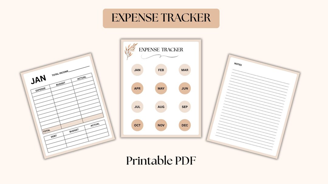 Printable Expense Tracker PDF | Finance Planner (digital) - Etsy