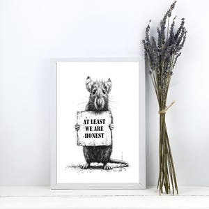 Impression street art 30 x 40 cm, vérité souterraine par Grafitas, petit art mural urbain, affiche satirique, décoration murale urbaine, impression d'art au pochoir