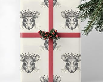 Elegante Creme Rattenkönig Geschenkpapier Nussknacker Luxus Weihnachtsgeschenkverpackung
