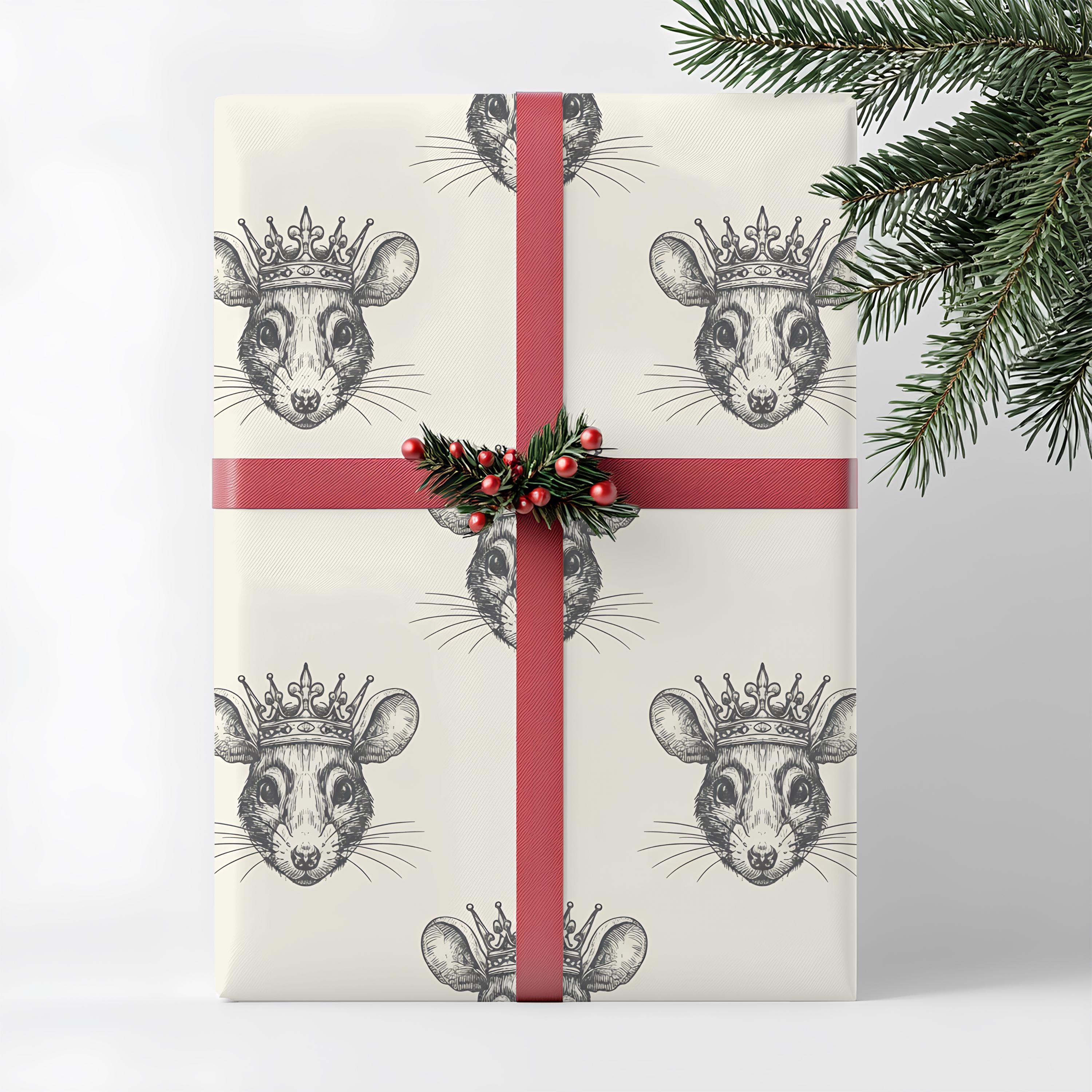 Rat Waping Elegant Cream Rat King Wrapping Paper Nutcracker Suite Luxury Christmas ...