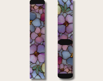 Colorful Floral Stained Glass Socks, Unisex, Gift for Girlfriend Wife Mom, Cottagecore Socks, Luxury Boho Colorful Botanical Print