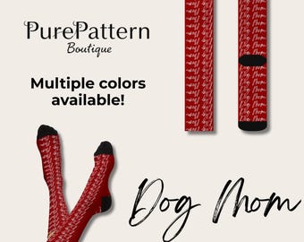 Calcetines personalizados para mamás perrunas, regalo unisex para ella, regalo para amantes de los perros, regalo para ella que acaba de adoptar un cachorro, regalo considerado para quienes han perdido a una mascota, mamá de perro rescatado.