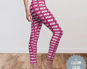 Leggings personalizados para mamás perrunas, regalo para amantes de los perros, pantalones de yoga, regalo para ella por la pérdida de una mascota, regalo considerado para una mamá que ha rescatado un perro.