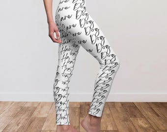 Hondenhaar maakt niet uit legging, cadeau voor hondenliefhebber yogabroek, nieuw puppycadeau voor haar, grappig cadeau huisdierliefhebber, reddingshond moederbroek