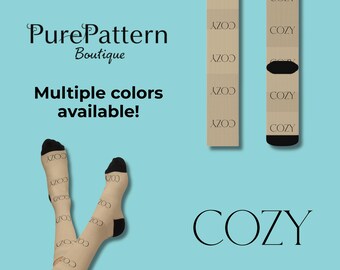 Calcetines minimalistas con texto acogedor, regalo unisex para ella, regalo para personas hogareñas, regalo para mamás primerizas, regalo para el autocuidado, calcetines estéticos neutros, Hygge