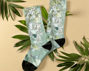Cascading Eucalyptus & White Blossom Wisteria, Unisex, Nature-Inspired Zen Wellness Gift, Cottagecore