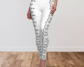 Hondenhaar maakt niet uit legging, cadeau voor hondenliefhebber yogabroek, nieuw puppycadeau voor haar, grappig cadeau huisdierliefhebber, reddingshond moederbroek