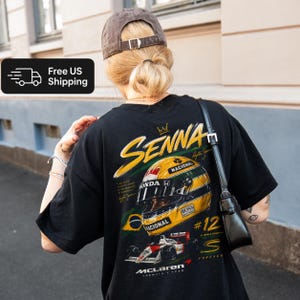 Ayrton Senna shirt, vintage F1 race T-shirt, retro motorsport graphic shirt, cadeau voor Formule 1-fans