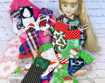 Christmas Stockings for many sized dolls like 18 Inch, 14-15 inch and more