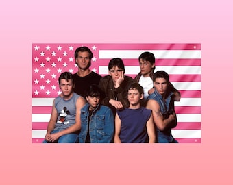 Le drapeau du film Outsiders | Banderole murale classique en film des années 80 | Graisses esthétiques pour dortoirs, fraternités et chambres à coucher