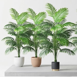 Large Artificial Palm Tree, Realistic Tropical Floor Plant (No Pot)