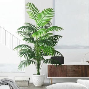 Große Kunstpalme, Realistische Tropische Bodenpflanze (Ohne Topf)