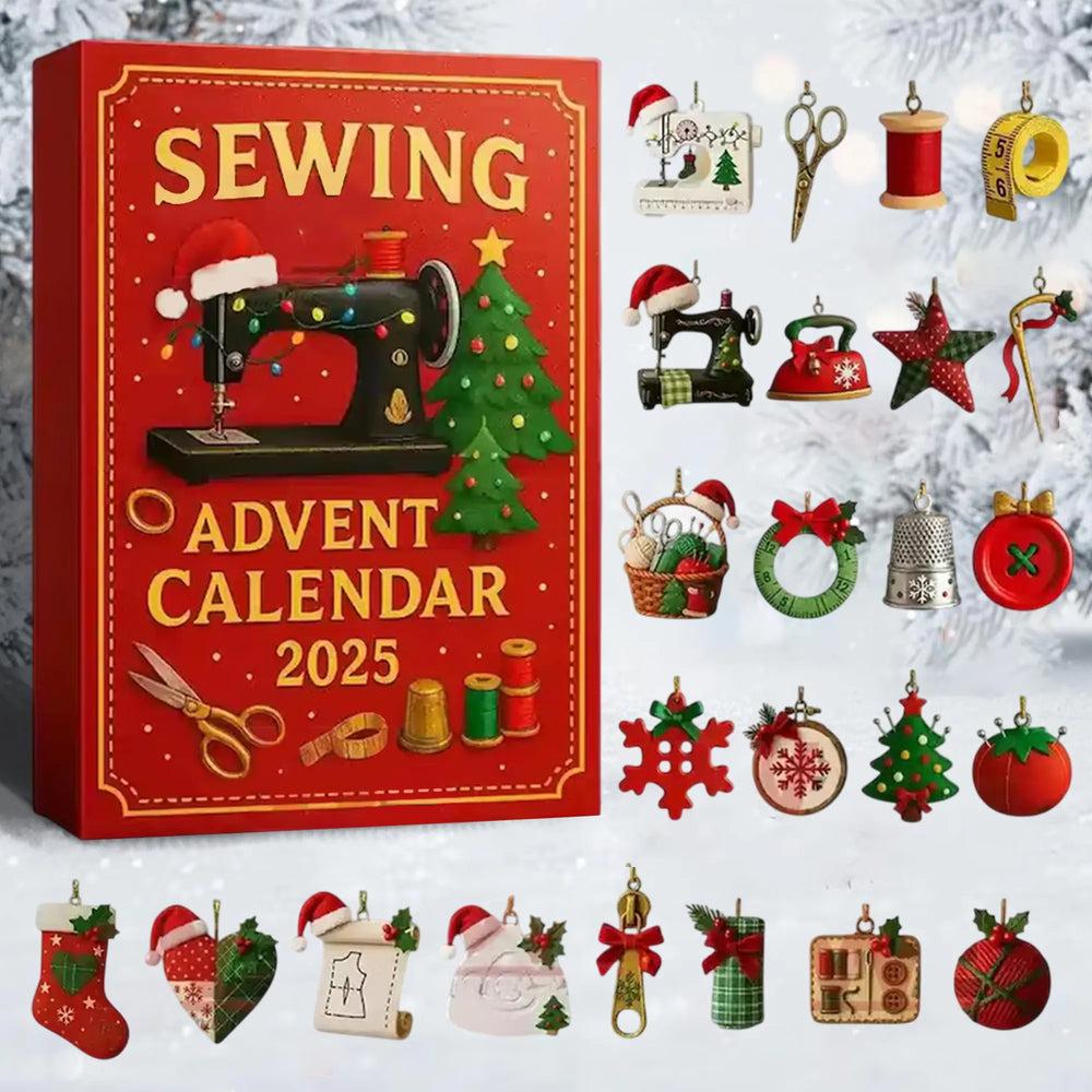 Discover Acrylic Sewing Advent Calendar 2025, Sewing Lover Gift, Sewing Supplies Keepsake, Sewing Machine Ornament
