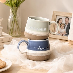 Anpassad keramisk kaffemugg, personlig mugg med din text, lasergraverad design, anpassade presentidéer, julklappar till mormor/mamma/pappa