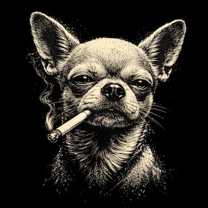 chihuahua smoking a cigarette Pitbull Smoking