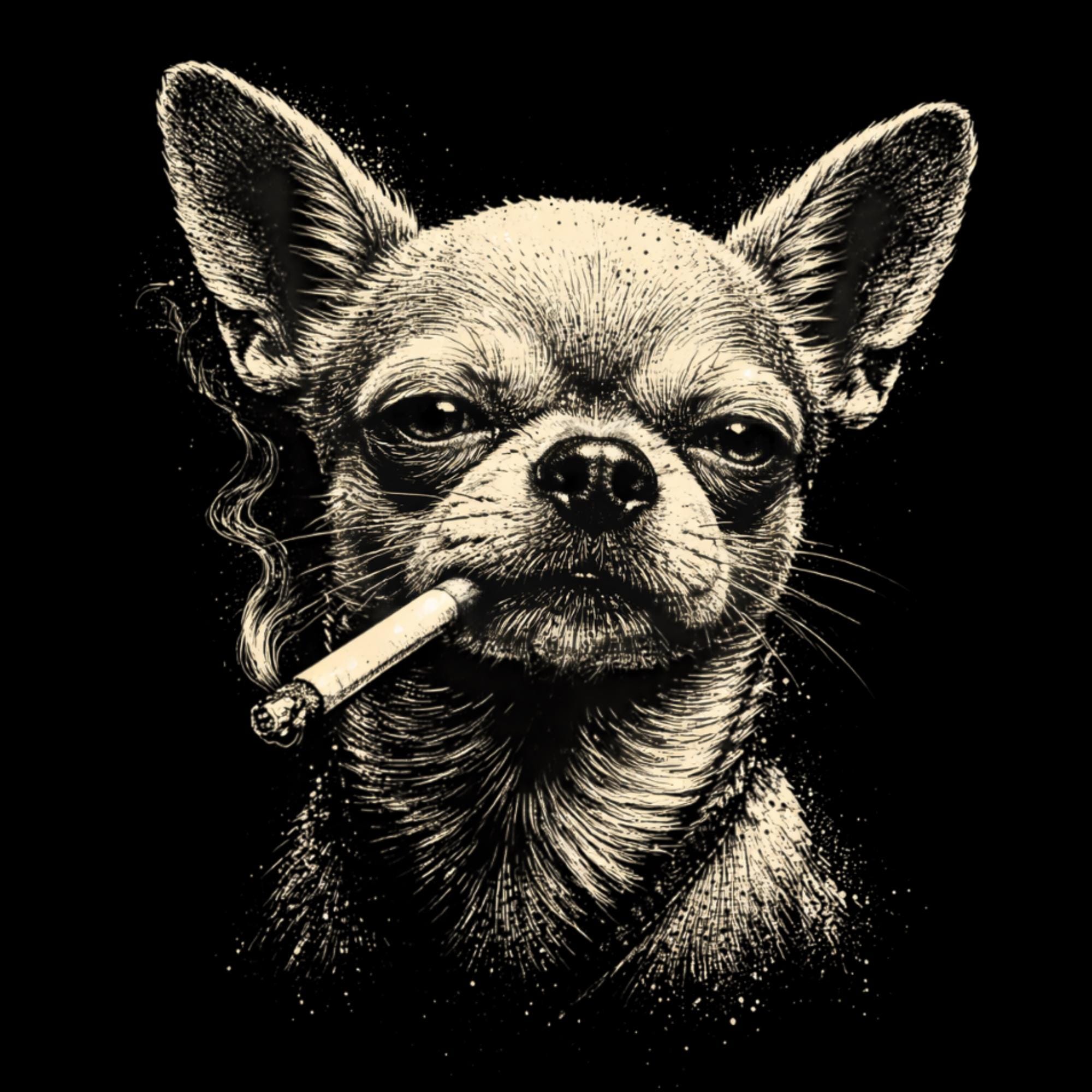 Funny Chihuahua Smoking Meme PNG – Gritty Sarcastic Dog Clipart – Sketch  Style Edgy Dog Art for Sublimation T-shirts & Streetwear