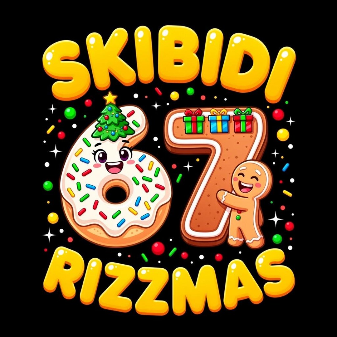 67 Rizzmas Skibidi 67 Rizzmas PNG, Funny Christmas Cookie Design (digital Download ...