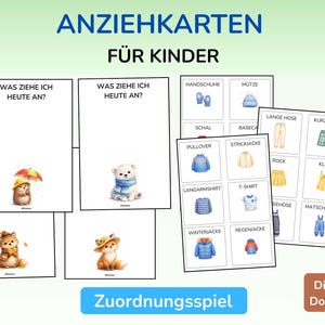 Anziehkarten Kinder – Kleidung sortieren lernen PDF – Routinekarten für Kindergarten & Kita – Lernspiel ab 4 Jahre Download